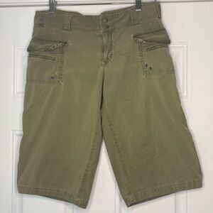 Old Navy Faded Green Bermuda Cargo Shorts Size 12